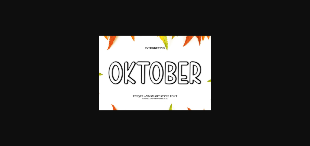 Oktober Font Poster 3