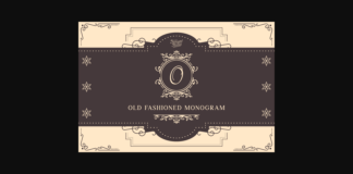 Old Fashioned Monogram Font Poster 1