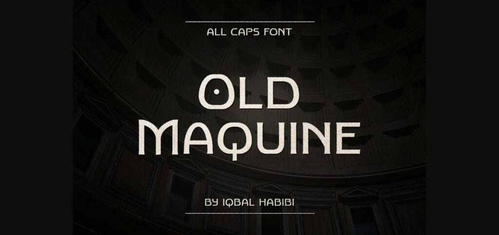 Old Maquine Font Poster 3