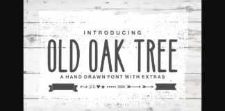 Old Oak Tree Font Poster 1