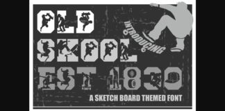 Old Skool Est.1830 Font Poster 1