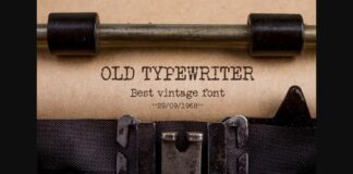 Old Typewriter Poster 1