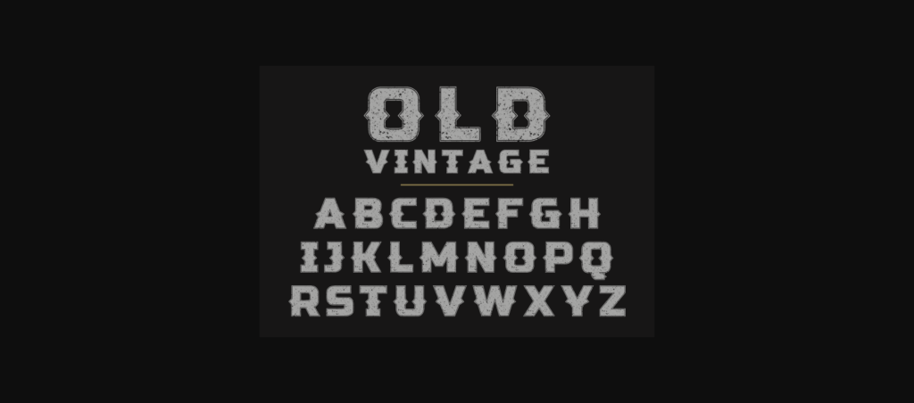 Old Vintage Font Poster 2