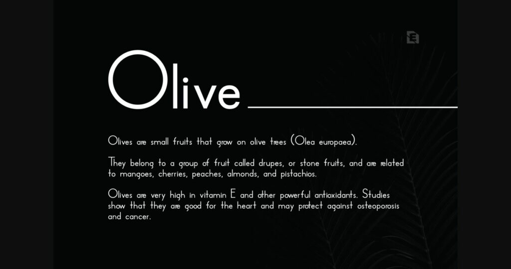 Olive Font Poster 7