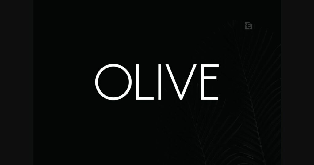 Olive Font Poster 3