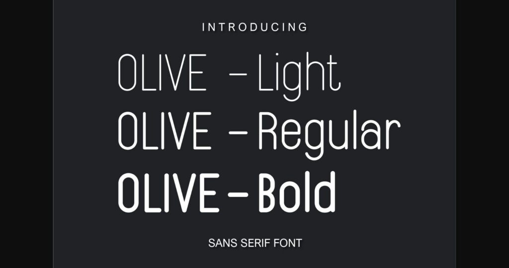 Olive Font Poster 4