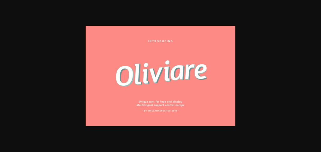 Oliviare Font Poster 3