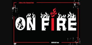 On Fire Font Poster 1