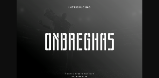 Onbreghas Font Poster 1