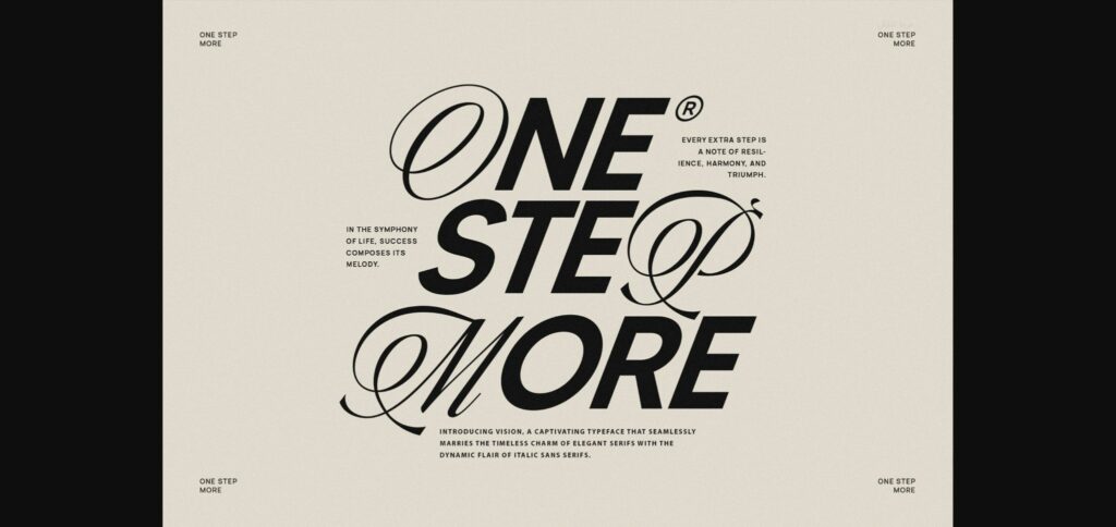 One Step More Font Poster 3