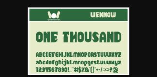 One Thousand Font Poster 1