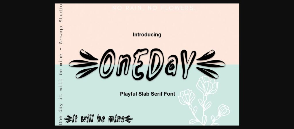 Oneday Font Poster 3