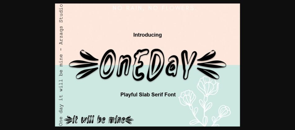 Oneday Font Poster 3