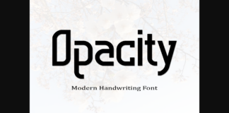 Opacity Font Poster 1