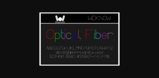 Optical Fiber Font Poster 1