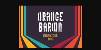 Orange Baroon Font Poster 1