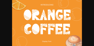 Orange Coffee Font Poster 1