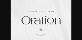 Oration Font Poster 1