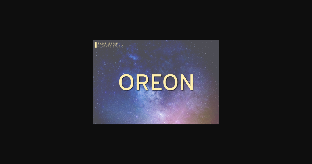 Oreon Font Poster 3