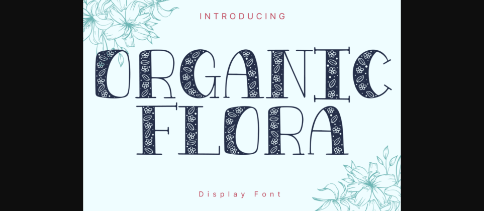 Organic Flora Font Poster 3