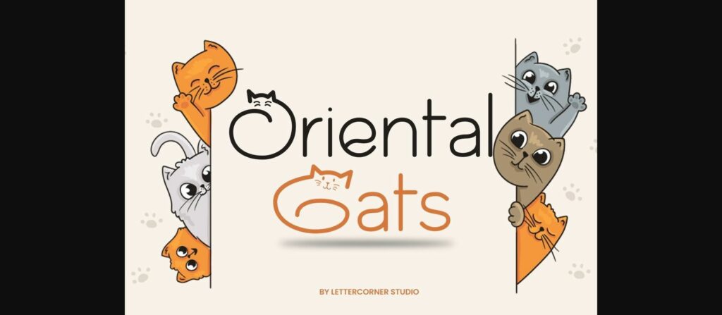 Oriental Cats Font Poster 1