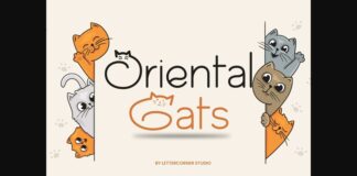 Oriental Cats Font Poster 1