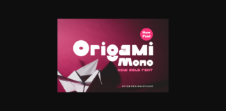 Origami Mono Font Poster 1