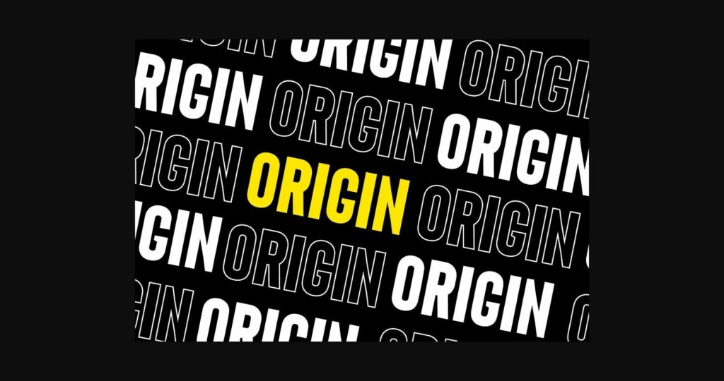 Origin Font Poster 6