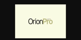 Orion Pro Font Poster 1