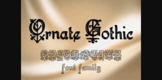 Ornate Gothic Font Poster 1