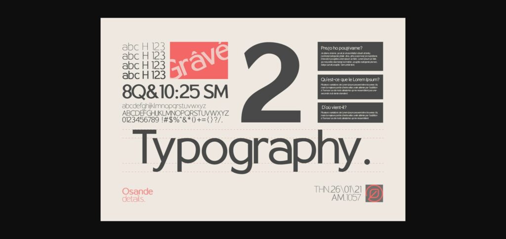 Osande Font Poster 11