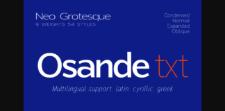 Osande Txt Font Poster 1