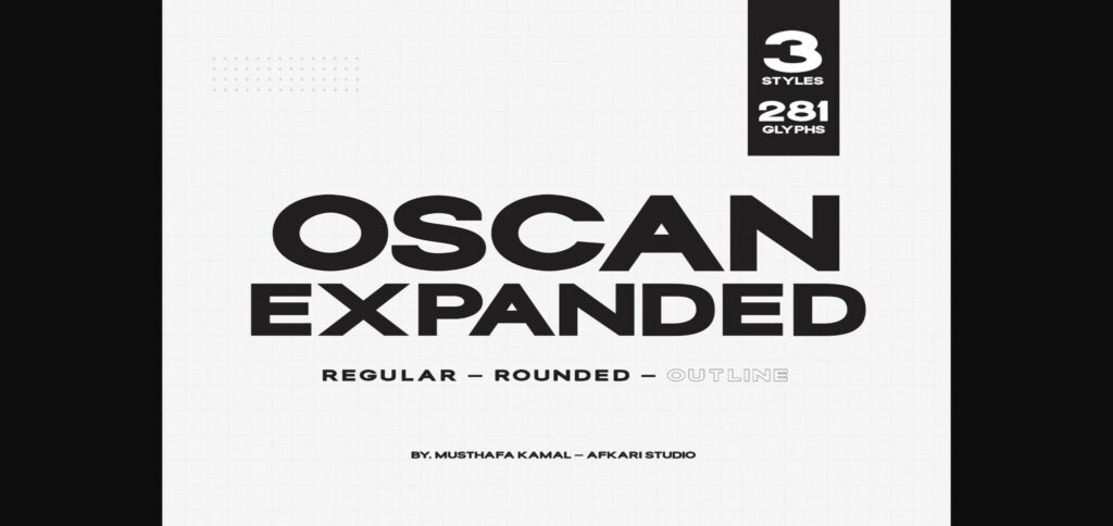 Oscan Expanded Font Poster 3