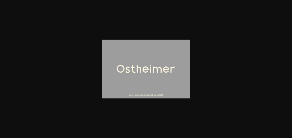 Ostheimer Font Poster 3