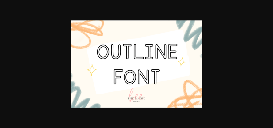 Outline Font Poster 3