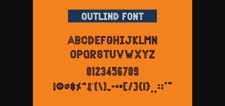 Outline Font Poster 7