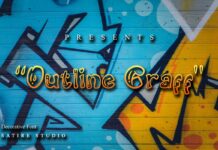 Outline Graff Font Poster 1