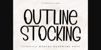 Outline Stocking Font Poster 1