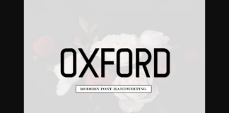 Oxford Font Poster 1