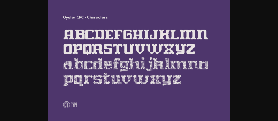 Oyster CPC Font Poster 4