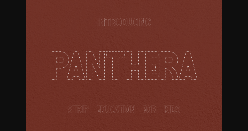 Panthera Education Strip Font Poster 3