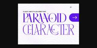 Paranoid Character Font Poster 1