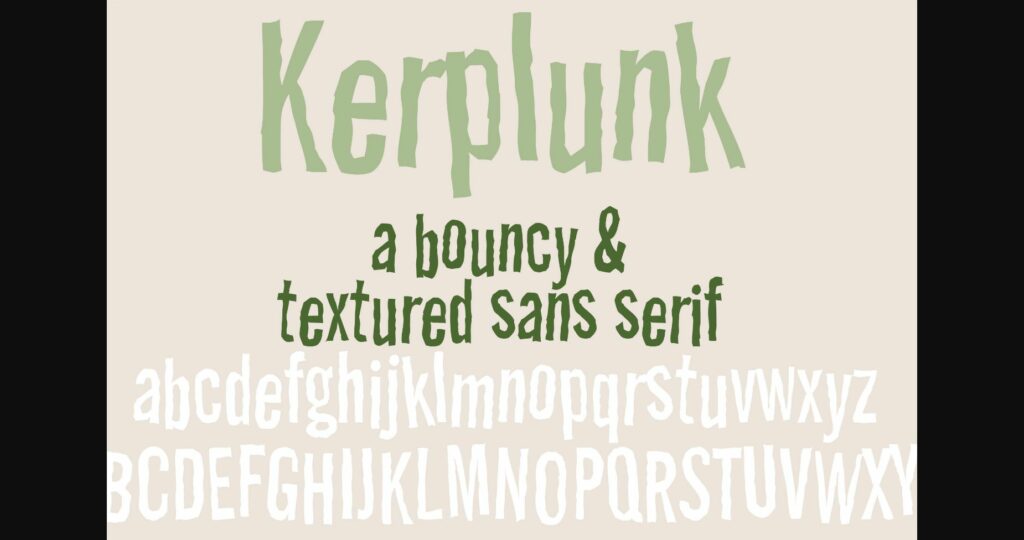 PN Kerplunk Font Poster 3