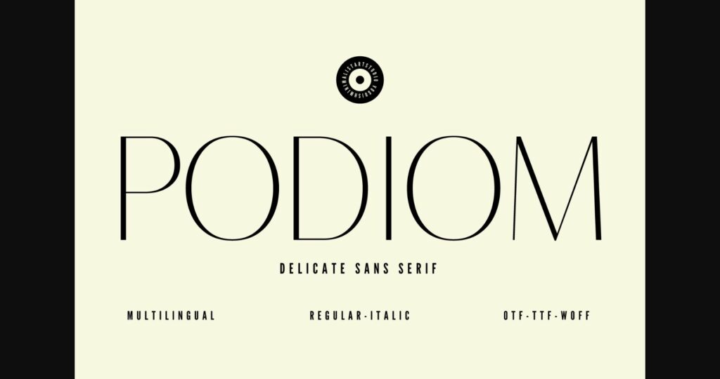 Podiom Font Poster 3