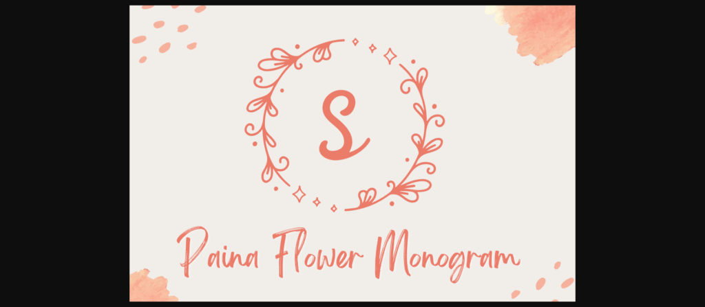 Paina Flower Monogram Font Poster 1