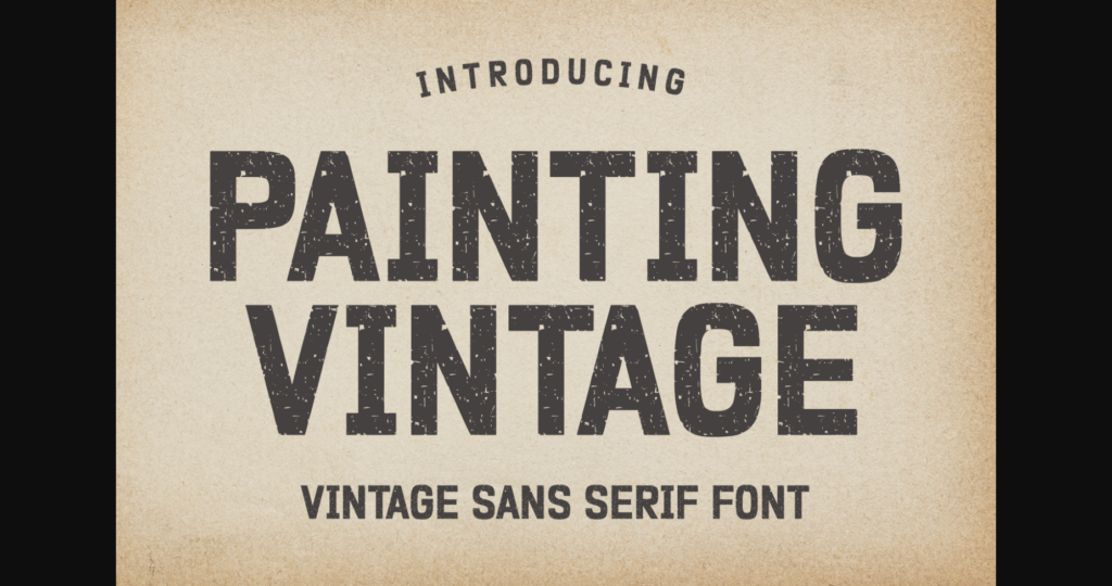 Painting Vintage Font Poster 1