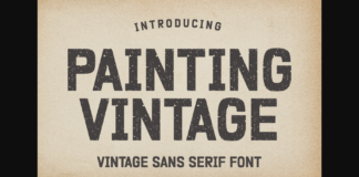 Painting Vintage Font Poster 1