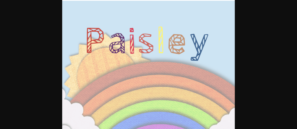 Paisley Font Poster 3