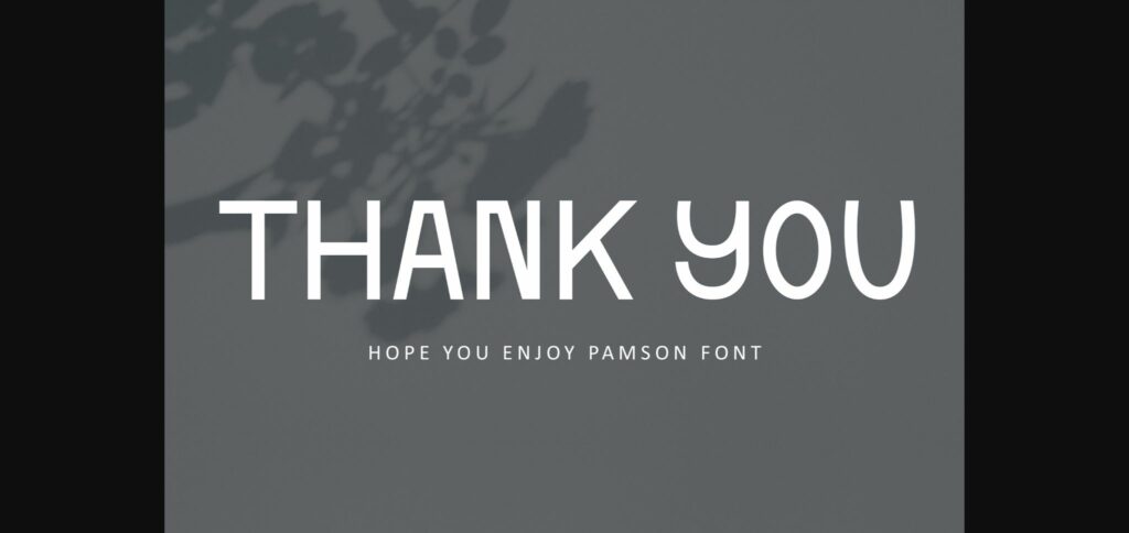 Pamson Font Poster 10