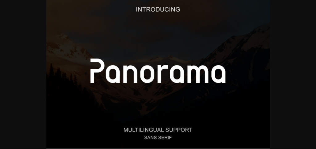 Panorama Font Poster 1